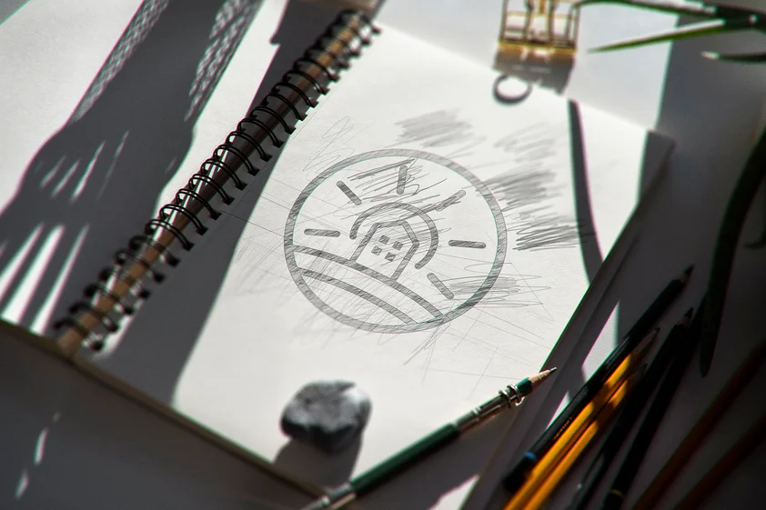 Proces projektowy - szkice i koncepcje logo